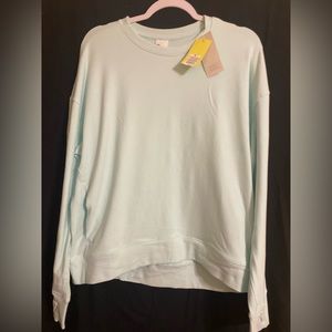 NWT All in Motion aqua green crew neck pullover, Sz. XL.